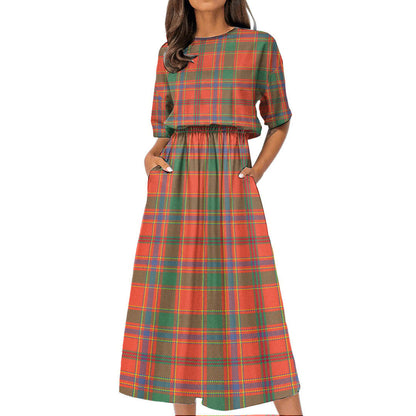 Munro Ancient Tartan Plaid Women's Elastic Waist Dress