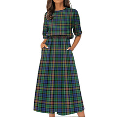 Allison Tartan Plaid Women's Elastic Waist Dress