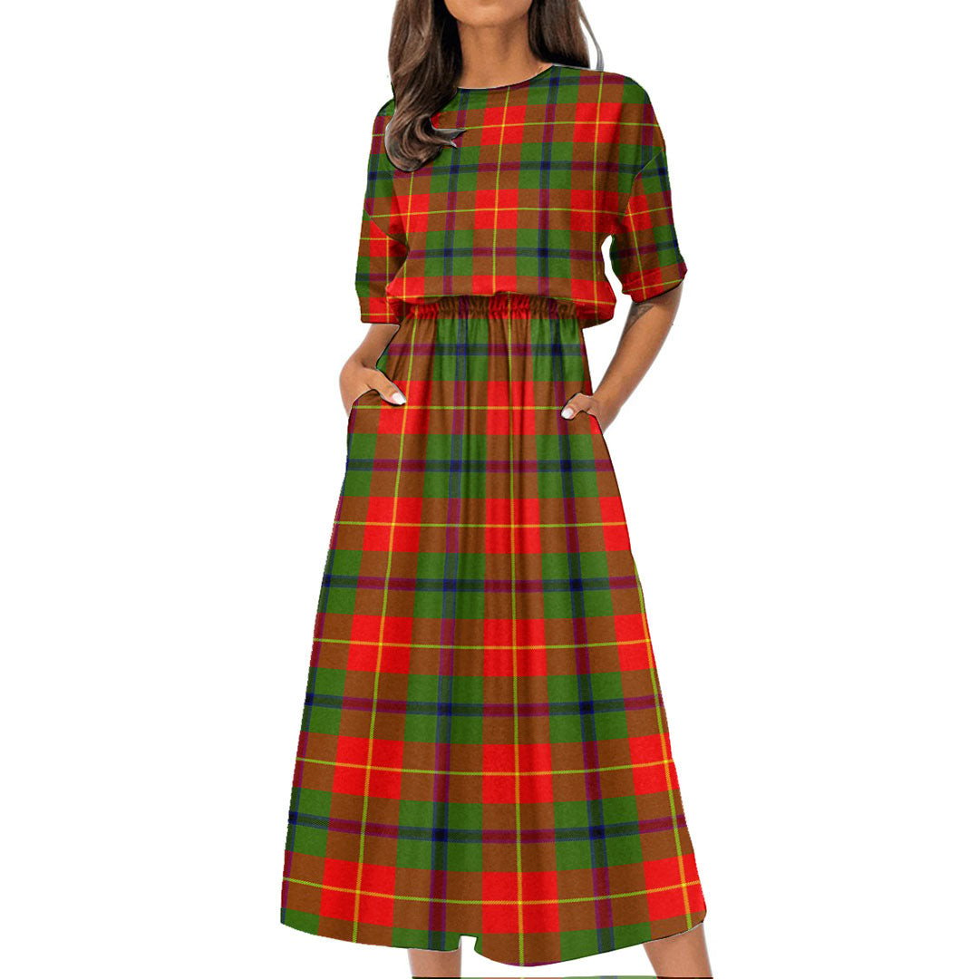 Turnbull Dress Tartan Plaid Women's Elastic Waist Dress