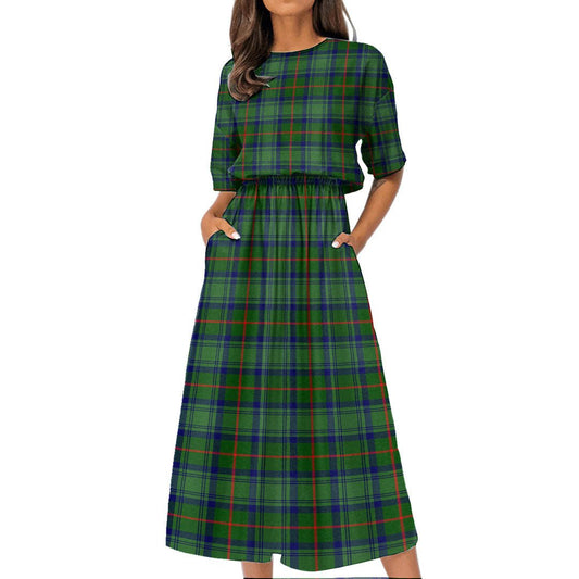 Cranstoun Tartan Plaid Women's Elastic Waist Dress