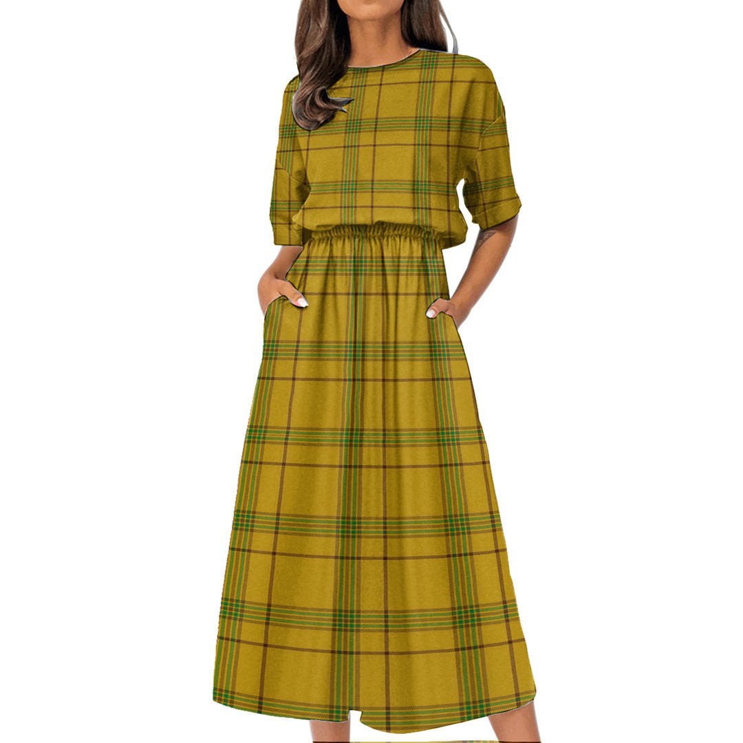 Houston Tartan Plaid Women's Elastic Waist Dress