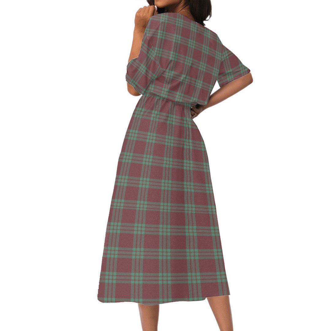 MacGregor Hunting Ancient Tartan Plaid Women's Elastic Waist Dress