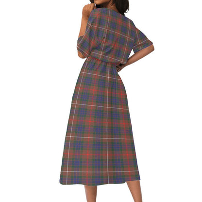 Fraser Hunting Modern Tartan Plaid Women's Elastic Waist Dress