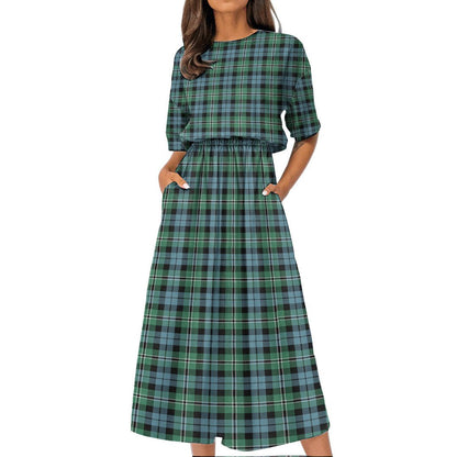 Melville Tartan Plaid Women's Elastic Waist Dress