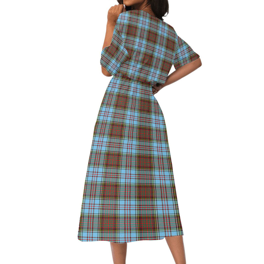 Anderson Ancient Tartan Plaid Women's Elastic Waist Dress