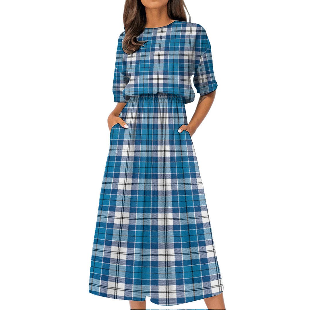 Roberton Tartan Plaid Women's Elastic Waist Dress