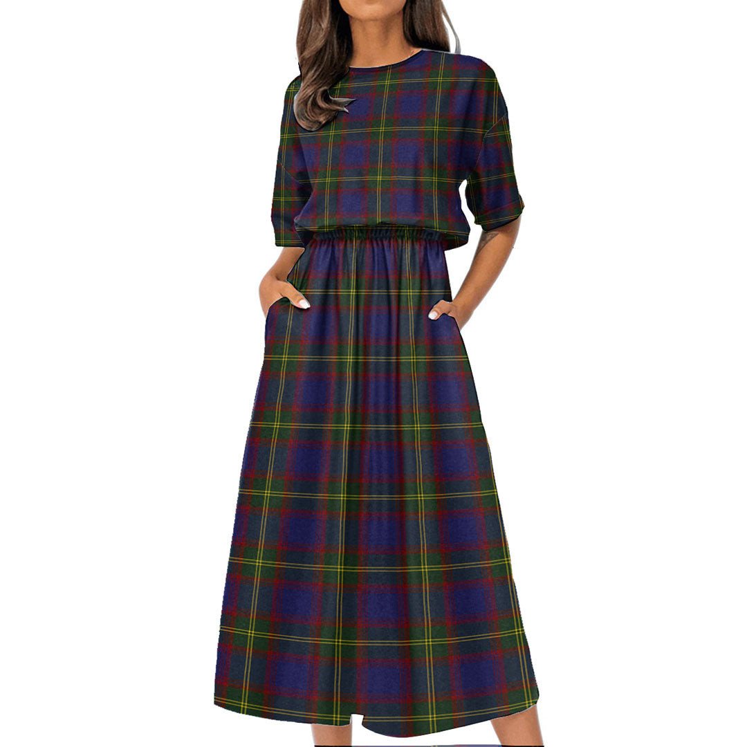 Durie Tartan Plaid Women's Elastic Waist Dress