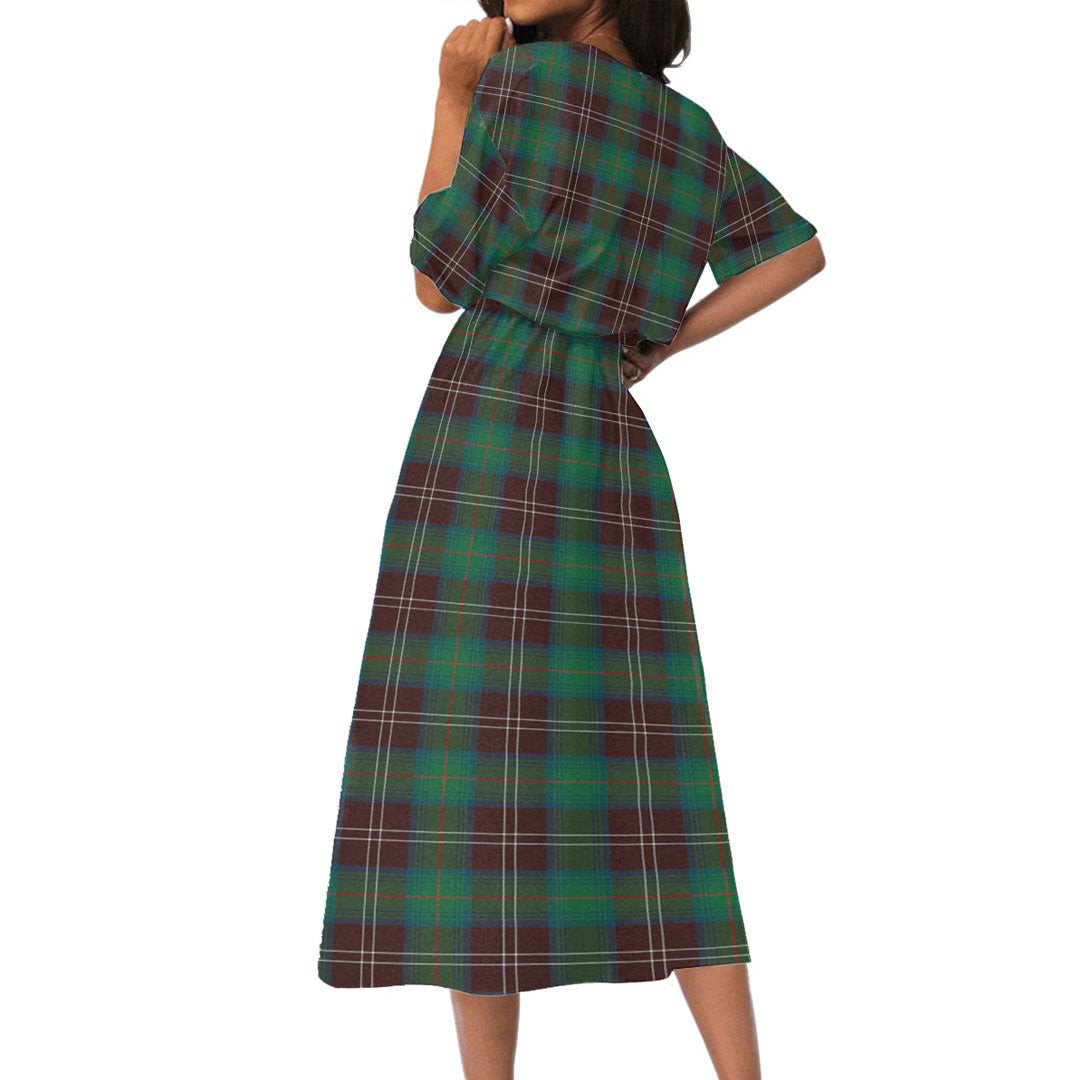 Chisholm Hunting Ancient Tartan Plaid Women's Elastic Waist Dress