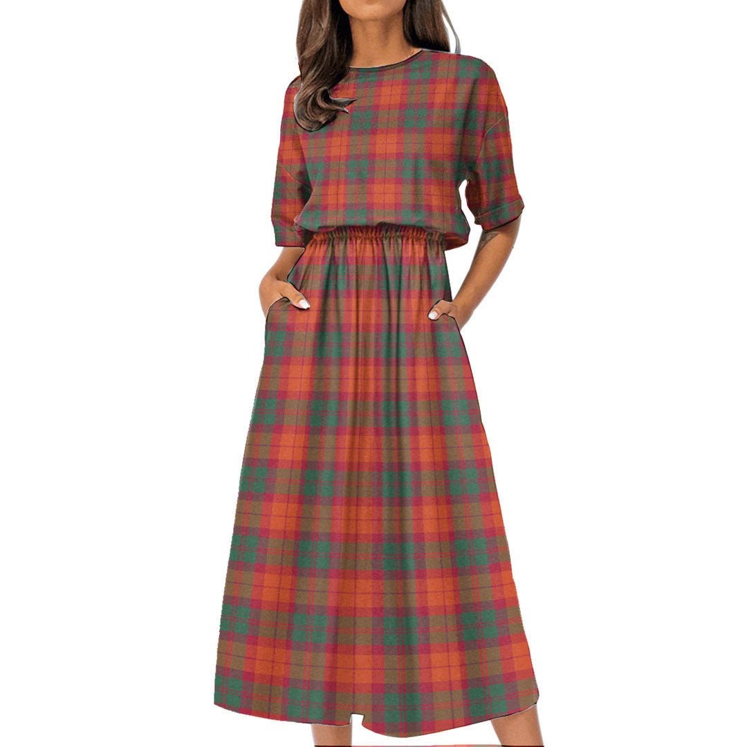 MacNab Ancient Tartan Plaid Women's Elastic Waist Dress