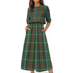 Gayre Tartan Plaid Women's Elastic Waist Dress
