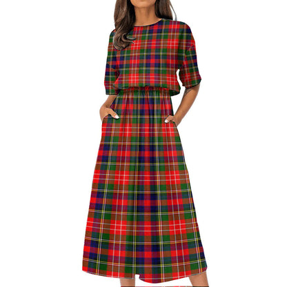 Christie Tartan Plaid Women's Elastic Waist Dress