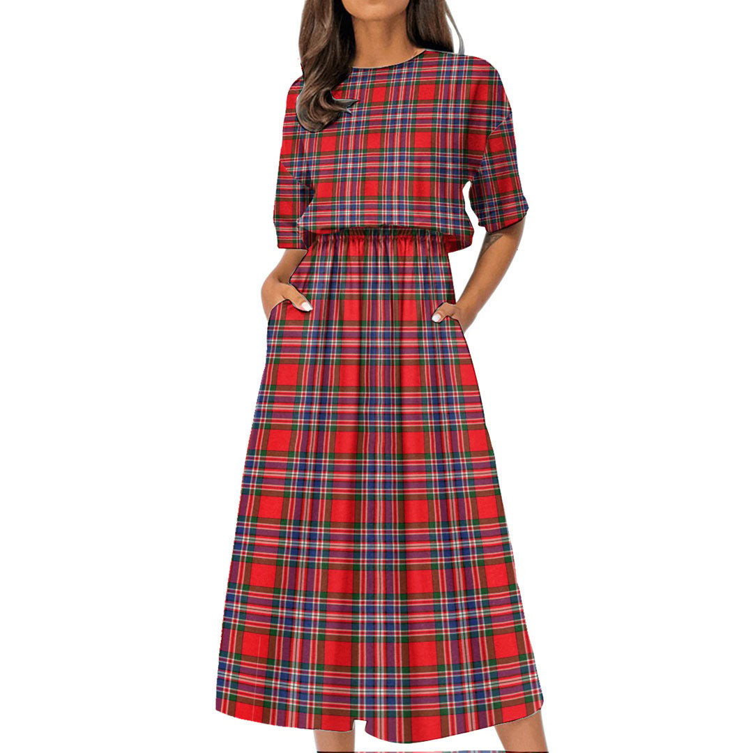 MacFarlane Modern Tartan Plaid Women's Elastic Waist Dress