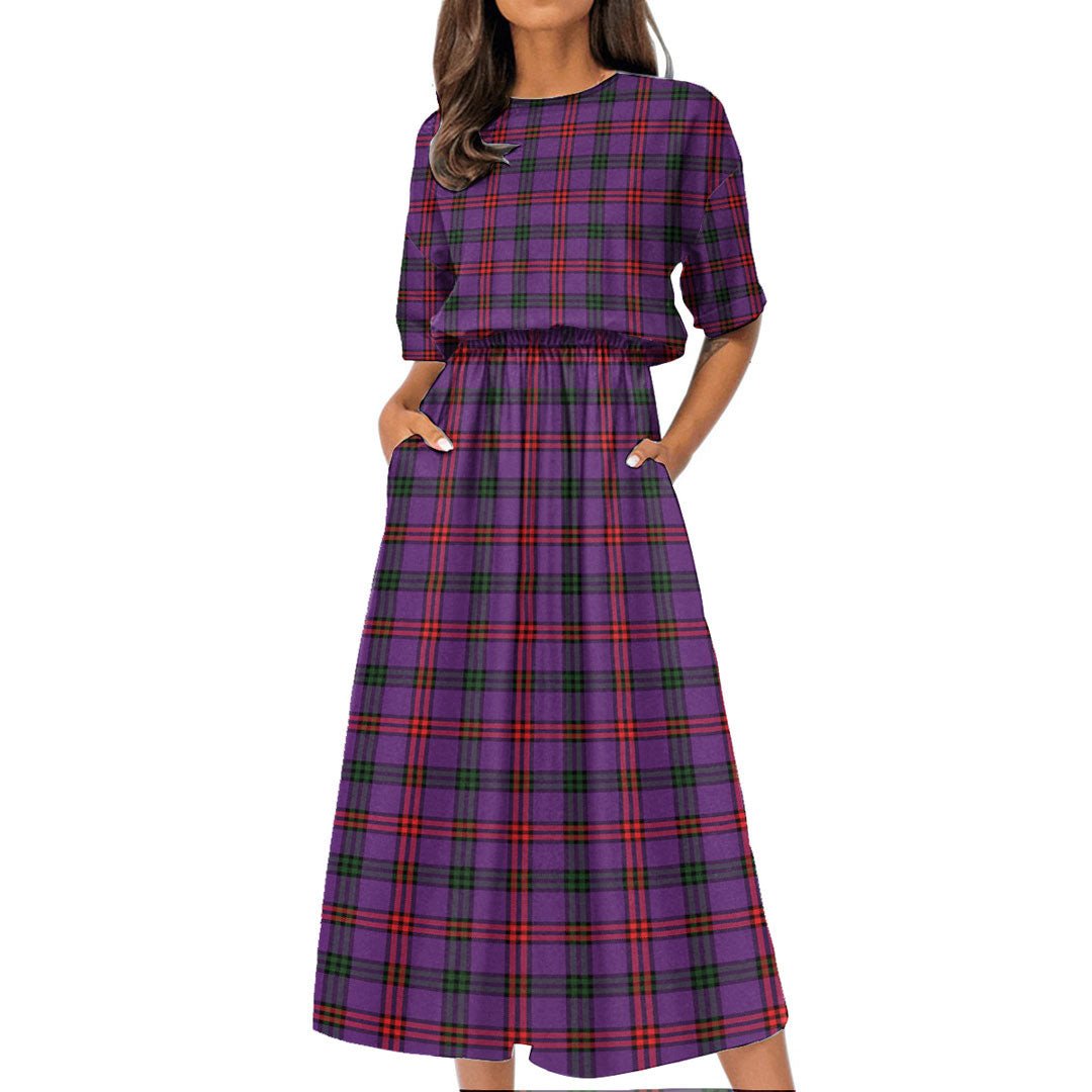 Montgomery Modern Tartan Plaid Women's Elastic Waist Dress