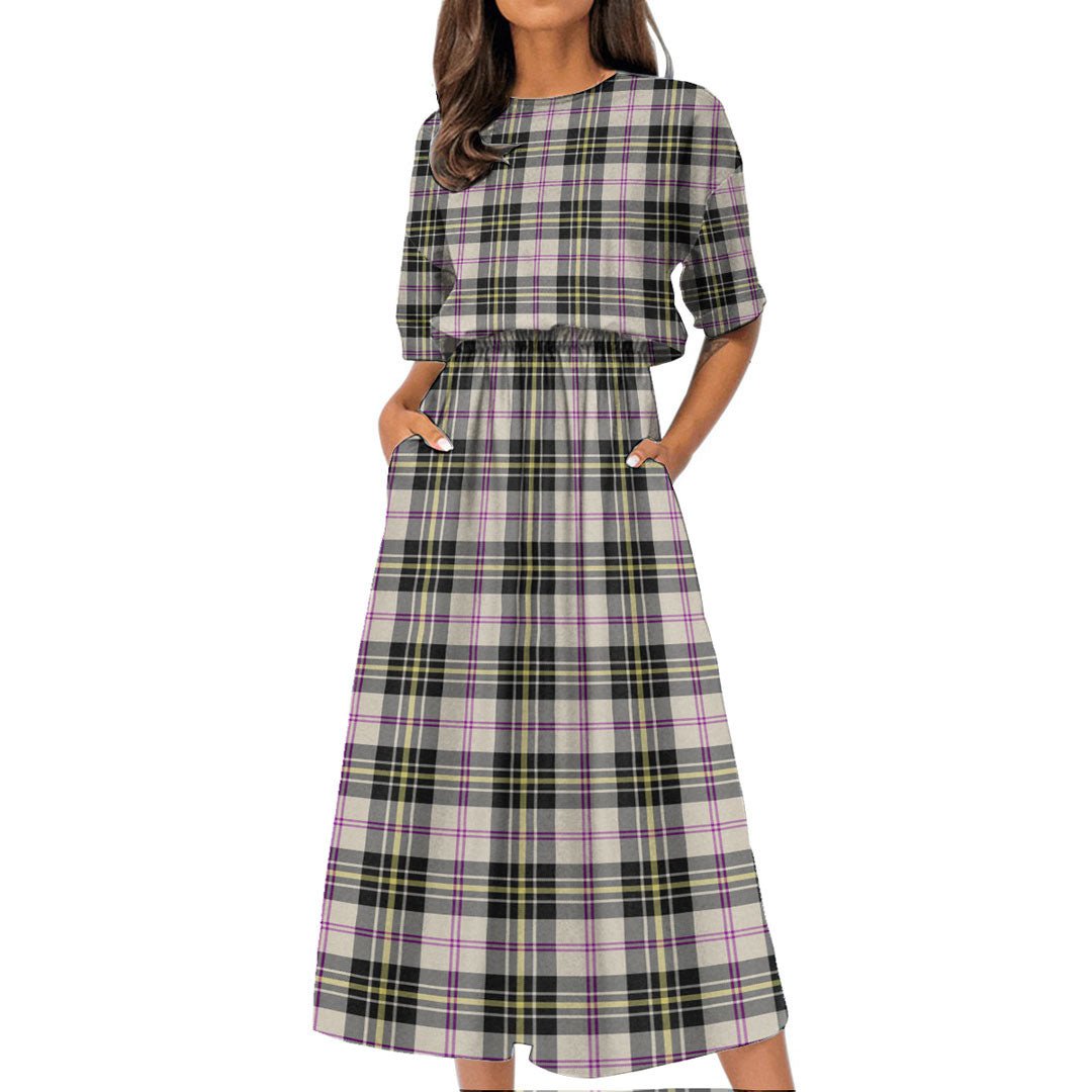 MacPherson Dress Ancient Tartan Plaid Women's Elastic Waist Dress