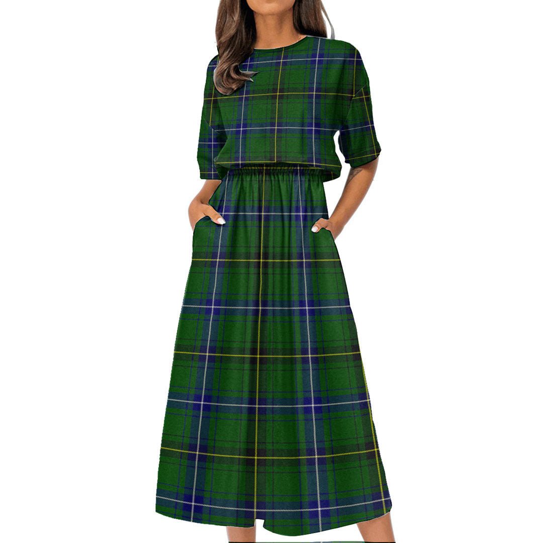 Henderson Modern Tartan Plaid Women's Elastic Waist Dress