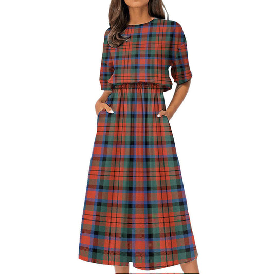 MacDuff Ancient Tartan Plaid Women's Elastic Waist Dress