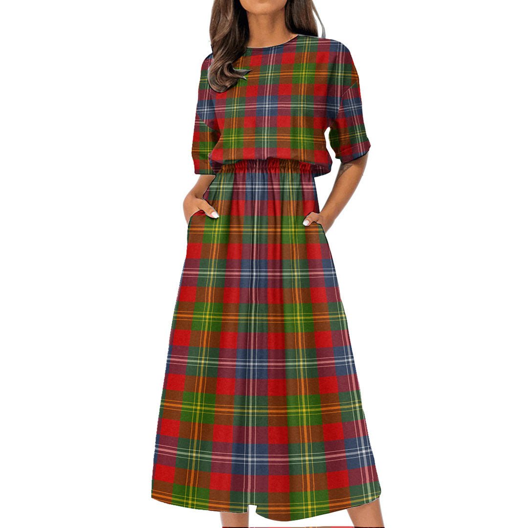 Forrester Tartan Plaid Women's Elastic Waist Dress