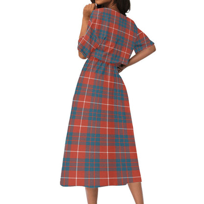 Hamilton Ancient Tartan Plaid Women's Elastic Waist Dress