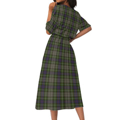 Davidson Tulloch Dress Tartan Plaid Women's Elastic Waist Dress