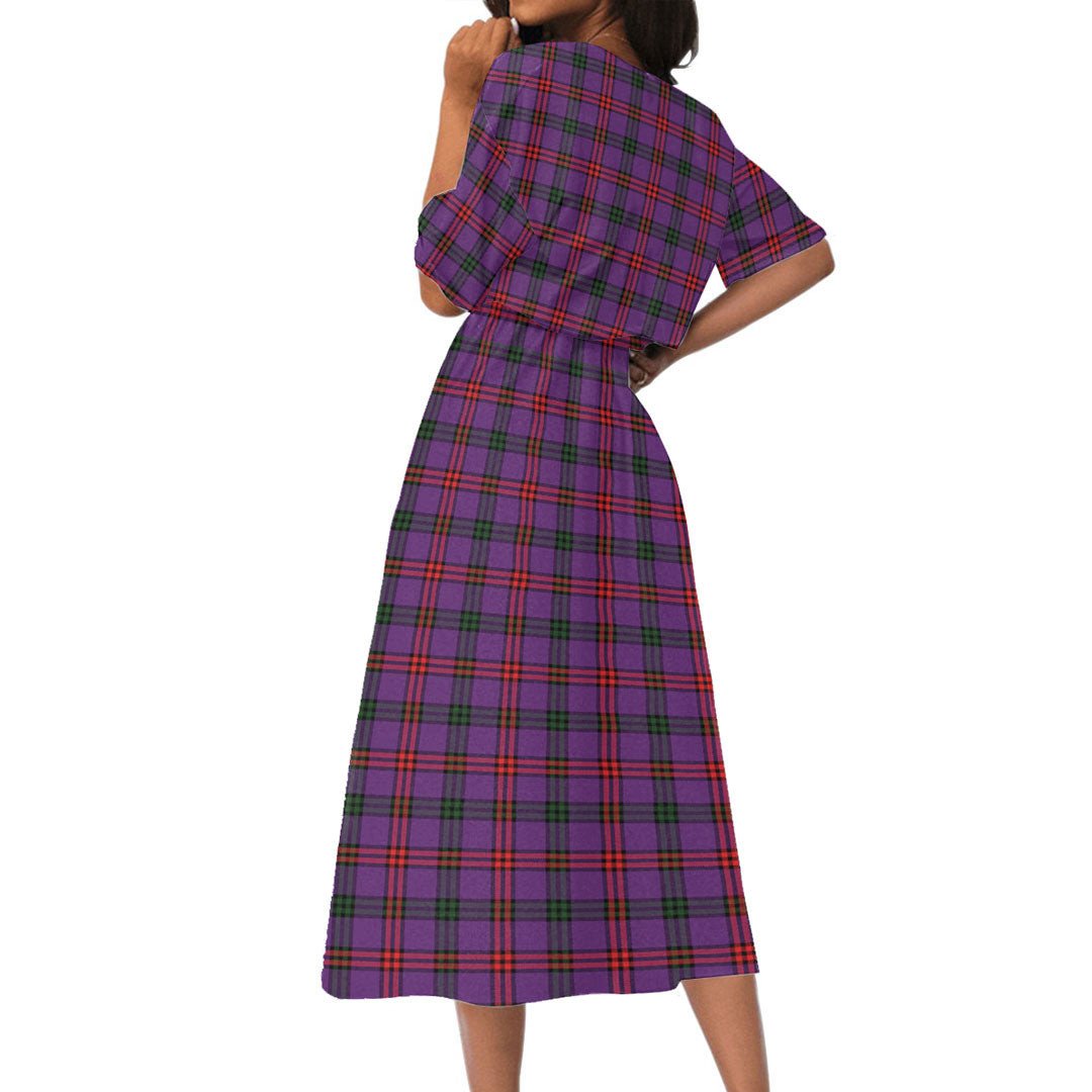 Montgomery Modern Tartan Plaid Women's Elastic Waist Dress