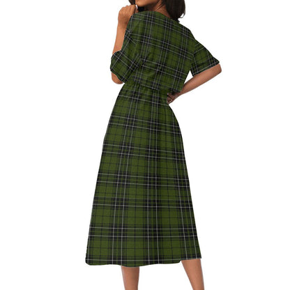 MacLean Hunting Tartan Plaid Women's Elastic Waist Dress