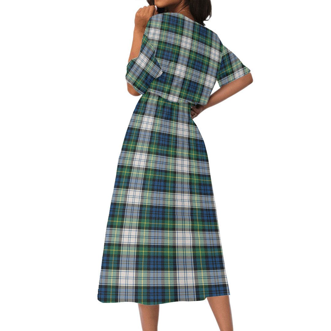 Gordon Dress Ancient Tartan Plaid Women's Elastic Waist Dress