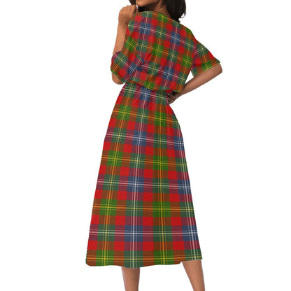 Forrester Tartan Plaid Women's Elastic Waist Dress