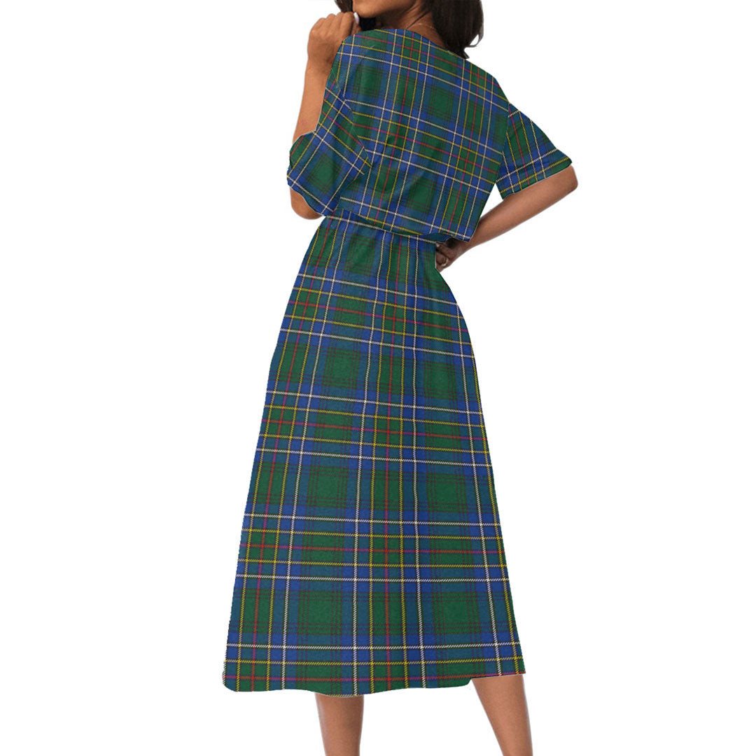 Cockburn Ancient Tartan Plaid Women's Elastic Waist Dress