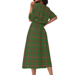 MacKinnon Hunting Modern Tartan Plaid Women's Elastic Waist Dress