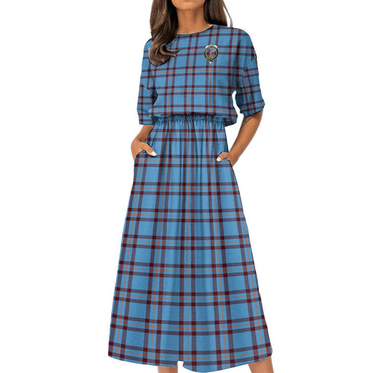 Elliot Ancient Tartan Crest Women's Elastic Waist Dress