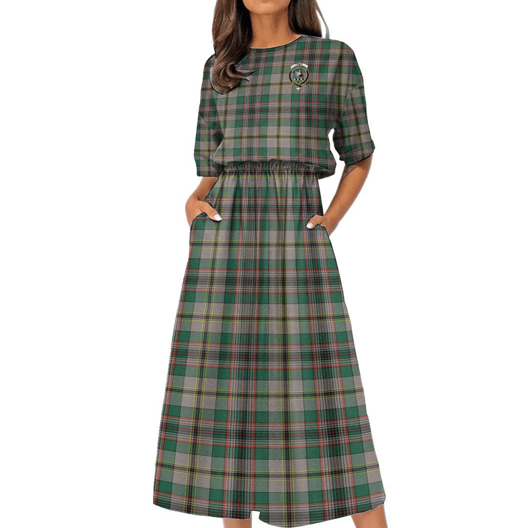 Craig Ancient Tartan Crest Women's Elastic Waist Dress