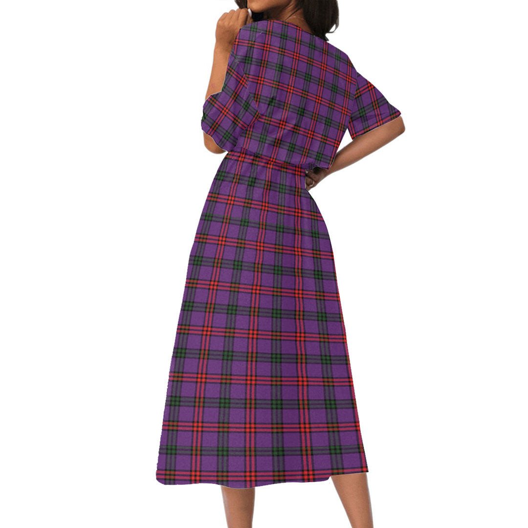 Montgomery Modern Tartan Crest Women's Elastic Waist Dress