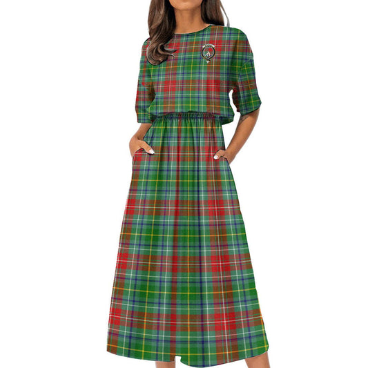 Muirhead Tartan Crest Women's Elastic Waist Dress