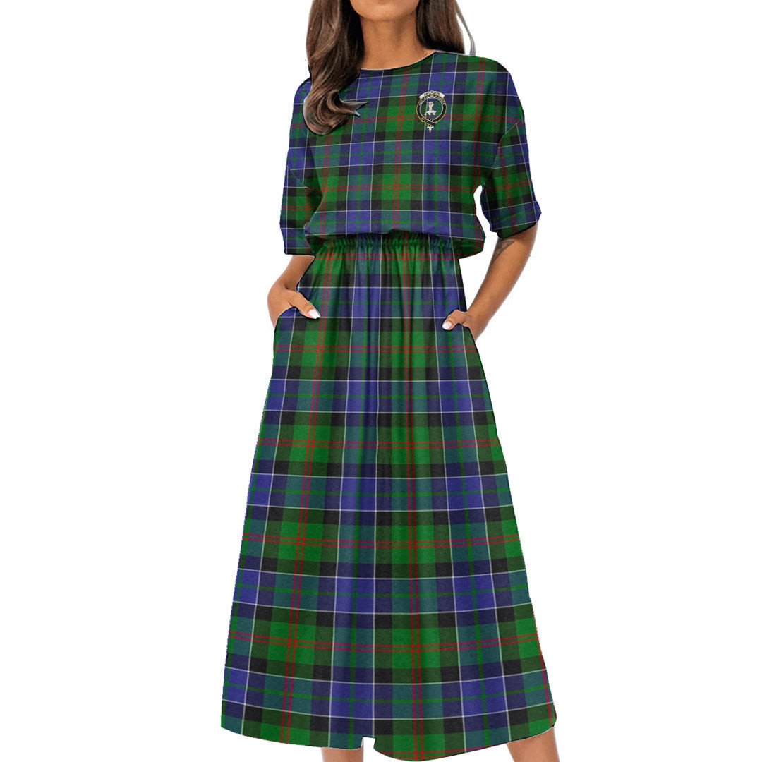 Paterson Tartan Crest Women's Elastic Waist Dress