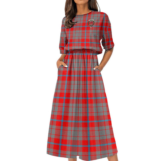 Moubray Tartan Crest Women's Elastic Waist Dress