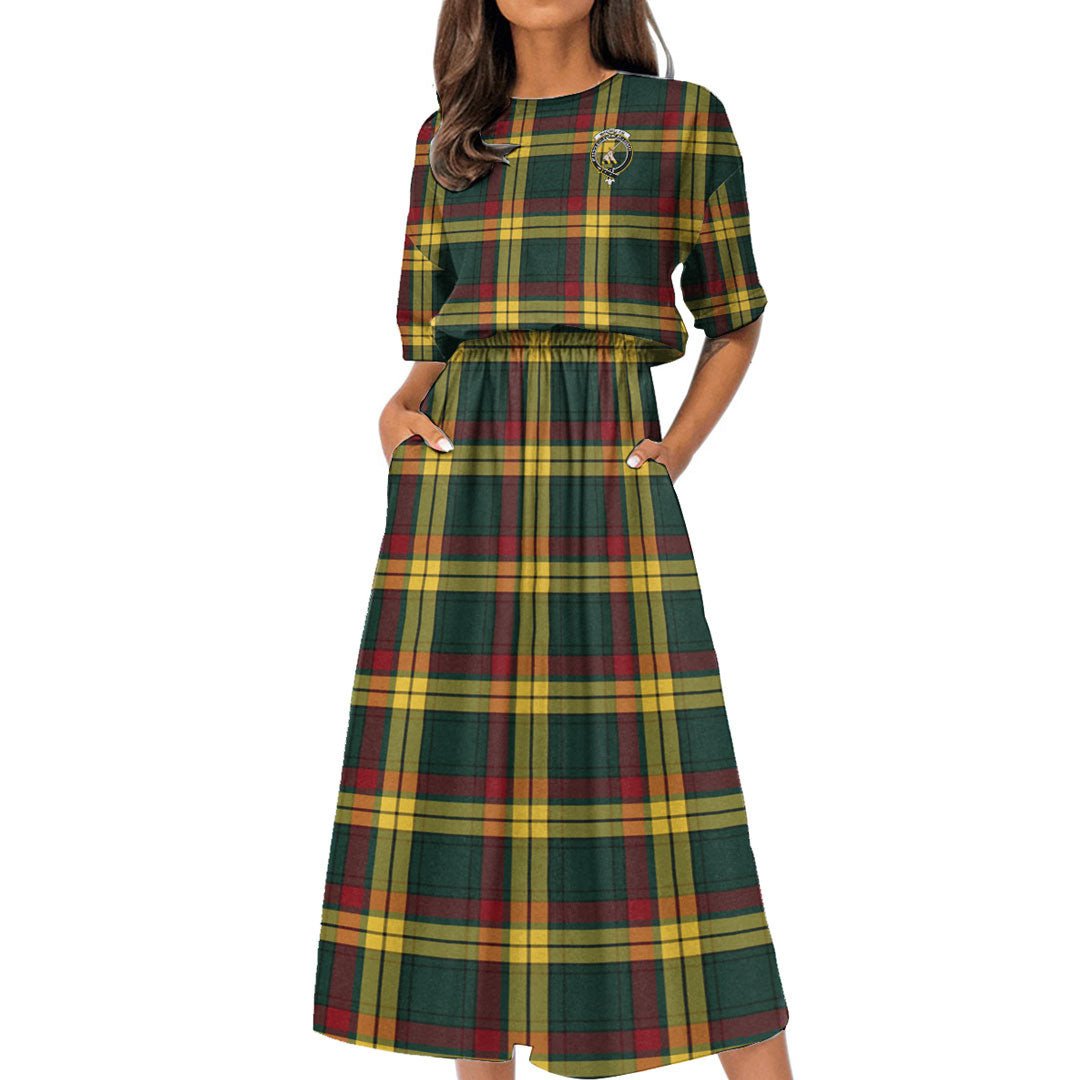 MacMillan Old Modern Tartan Crest Women's Elastic Waist Dress