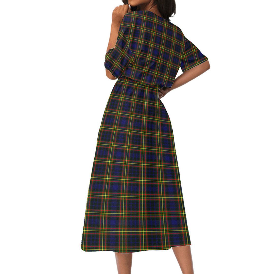 MacLellan Modern Tartan Crest Women's Elastic Waist Dress