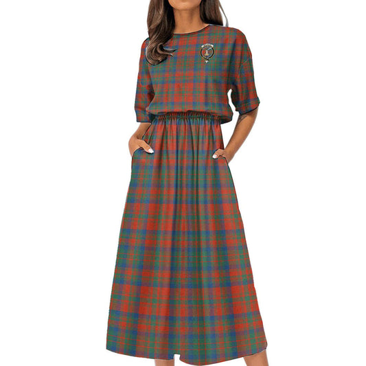 Matheson Ancient Tartan Crest Women's Elastic Waist Dress