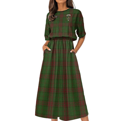 Maxwell Hunting Tartan Crest Women's Elastic Waist Dress