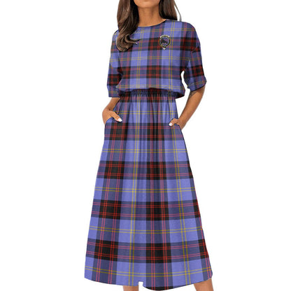 Rutherford Tartan Crest Women's Elastic Waist Dress