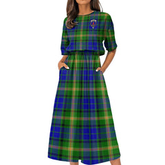 Maitland Tartan Crest Women's Elastic Waist Dress