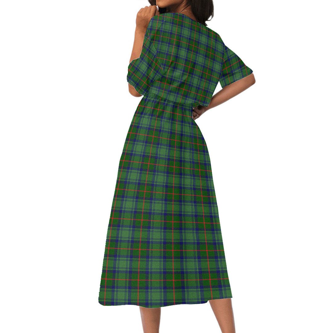 Cranstoun Tartan Crest Women's Elastic Waist Dress