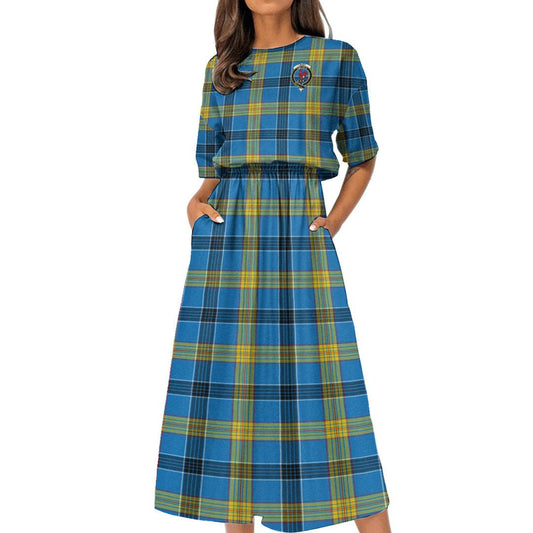 Laing Tartan Crest Women's Elastic Waist Dress