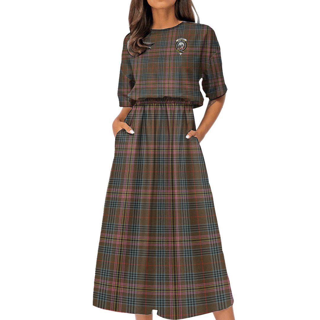 Kennedy Weathered Tartan Crest Women's Elastic Waist Dress