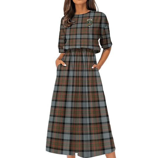 MacLaren Weathered Tartan Crest Women's Elastic Waist Dress