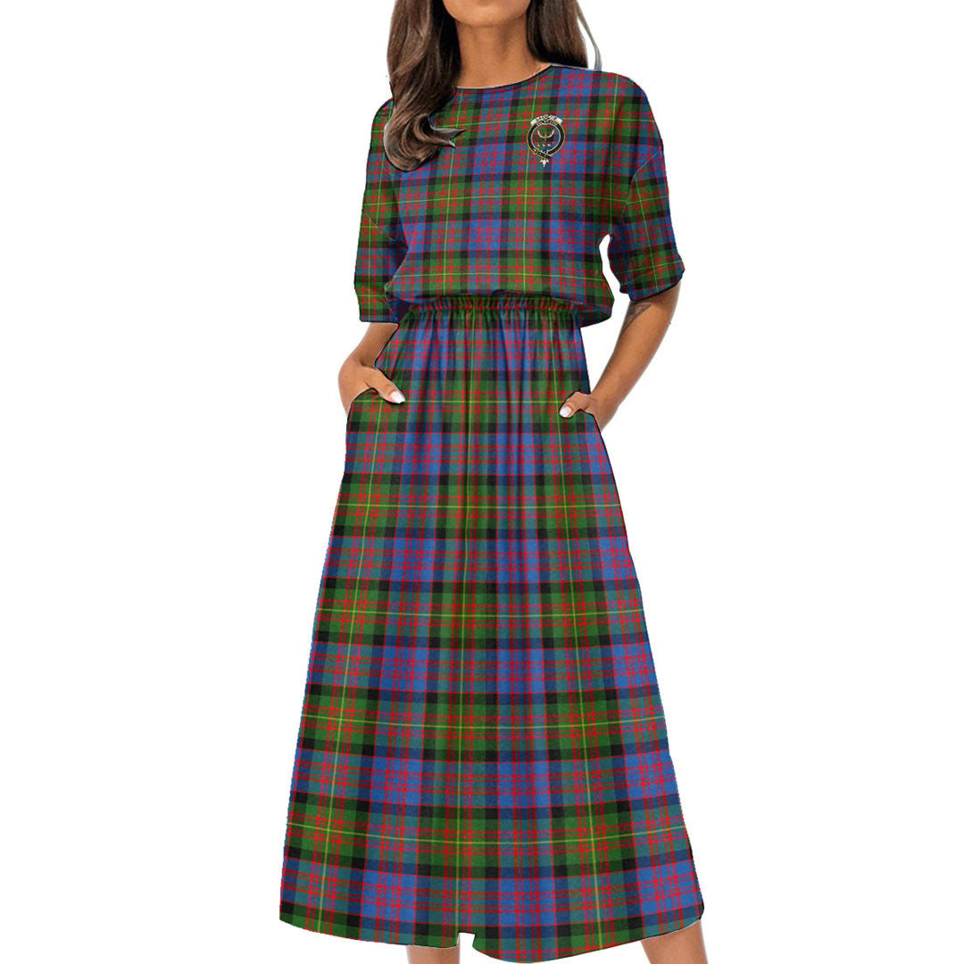 Carnegie Ancient Tartan Crest Women's Elastic Waist Dress