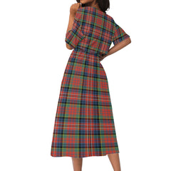 MacPherson Ancient Tartan Crest Women's Elastic Waist Dress