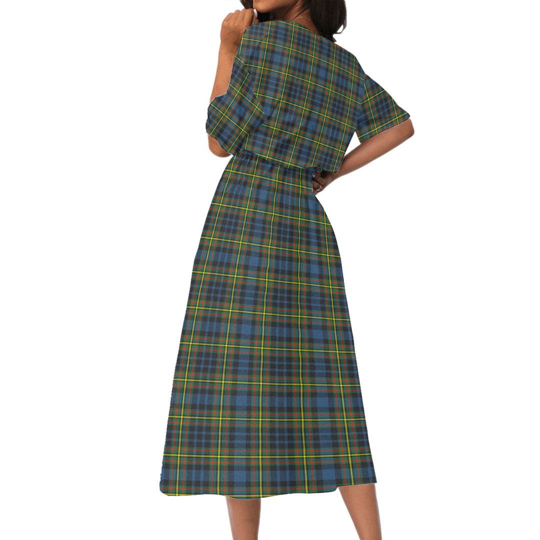 MacLellan Ancient Tartan Crest Women's Elastic Waist Dress