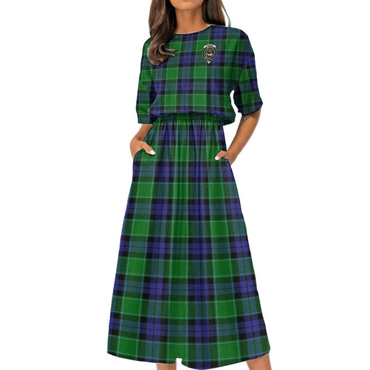 Graham of Menteith Modern Tartan Crest Women's Elastic Waist Dress