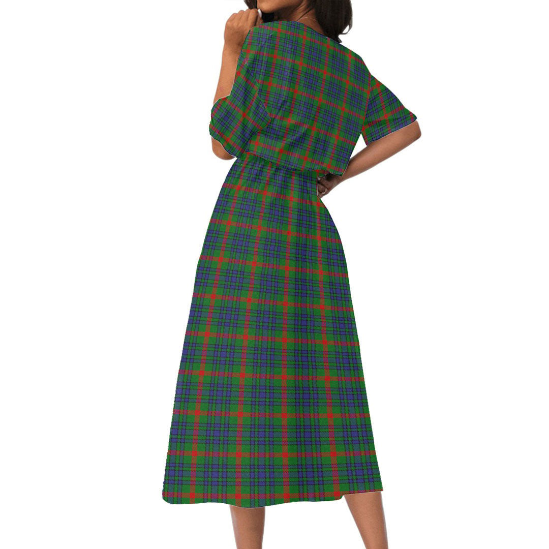 Aiton Tartan Crest Women's Elastic Waist Dress